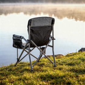   Leziter Comfort karfás horgász szék pohártartóval szürke