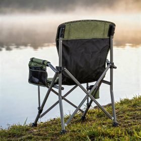 Leziter Comfort karfás horgász szék pohártartóval zöld