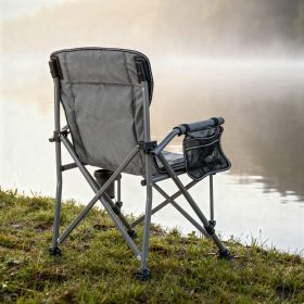   Leziter Comfort Plus karfás horgász szék pohártartóval szürke