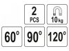 YATO Hegesztési munkadarabtartó mágnes 60-90-120°/10 kg (2 db)
