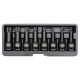 YATO Gépi hosszú bit dugókulcs készlet 8 részes Spline 1/2" M5-M18 CrMo