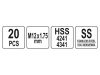 YATO Menetjavító készlet 20 részes M12 1,75 mm