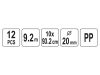 YATO Csőtisztító készlet 12 részes 9,2 m/20 mm (flexibilis rúd 10x93,2 cm)