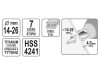 YATO Lépcsős fúró 14-26 mm 7 lépcsős HSS titán-nitrid