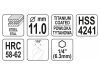YATO Fém marófúró 11,0 x 110 mm bit befogású HSS-TiN
