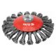 YATO Döntött sodrott körkefe M14 125 mm inox