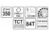 YATO Fűrésztárcsa fához 350 x 30 x 2,5 mm / 84T