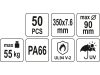 YATO Kábelkötegelő fekete 350 x 7,6 mm (50 db)