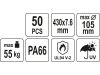 YATO Kábelkötegelő fekete 430 x 7,6 mm (50 db)