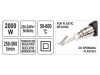 YATO Hőlégfúvó tartozékokkal 50 - 600 °C 2000 W