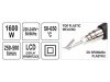YATO Hőlégfúvó tartozékokkal LCD kijelzővel 50 - 650 °C 1600 W