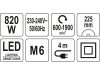 YATO Falcsiszoló zsiráf beépített porszívóval és LED lámpával 820 W