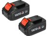 YATO Akkus sarokcsiszoló 125 mm 18 V Li-Ion (2 x 3,0 Ah akku + töltő)