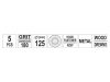 YATO Tépőzáras fíbertárcsa 125 mm / P180 8 lyukas (5 db)