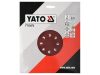 YATO Tépőzáras fíbertárcsa 225 mm / P120 (3 db)