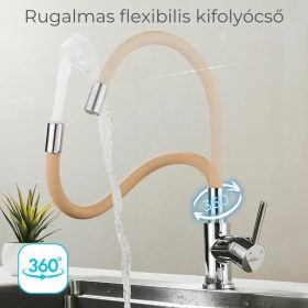   Corin álló mosogató csaptelep flexibilis kifolyócsővel bézs