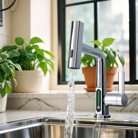   Mara mosogató csaptelep multifunkciós fejjel digitális kijelzővel